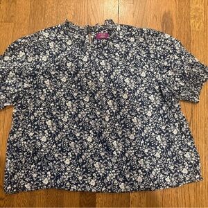 J crew liberty Floral Print Blouse